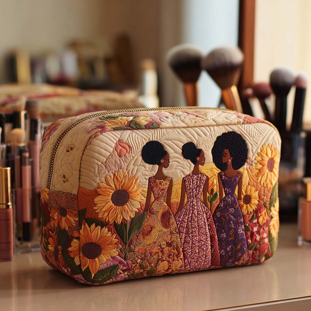 Trousse de Maquillage Matelassée Sunflower Glow