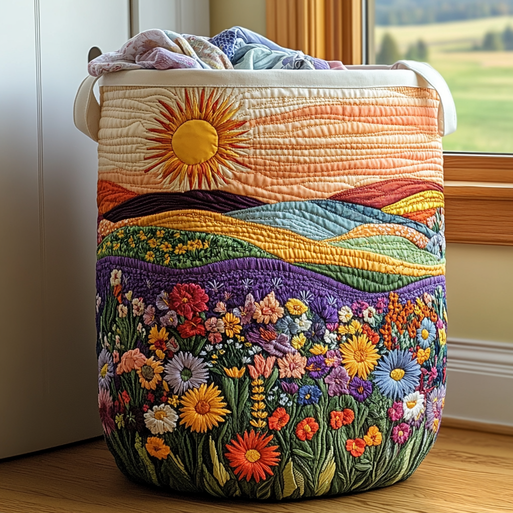 Panier à Linge Matelassé Sunny Bloom NCU0DDK1040