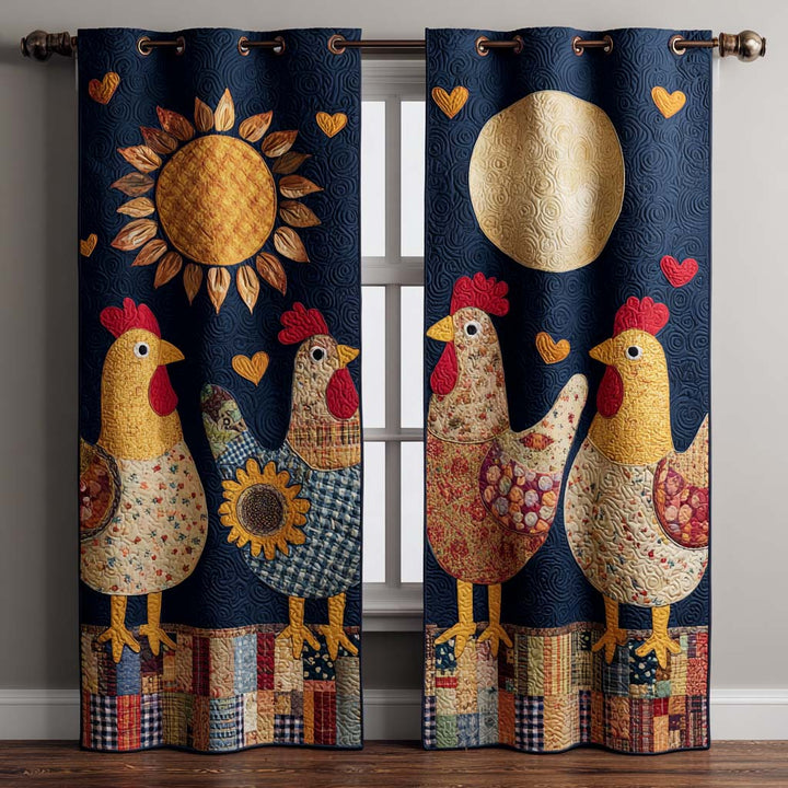 Rideaux matelassés Sunny Chickens Delight NCU0XD2110
