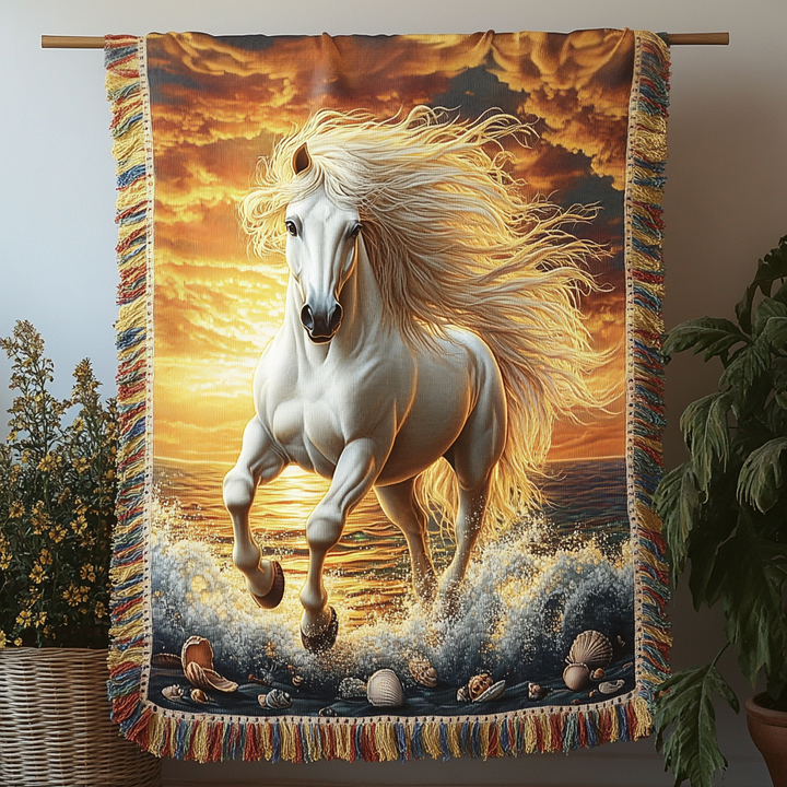 Couverture Tissée Cheval de Soleil NCU0DV3891