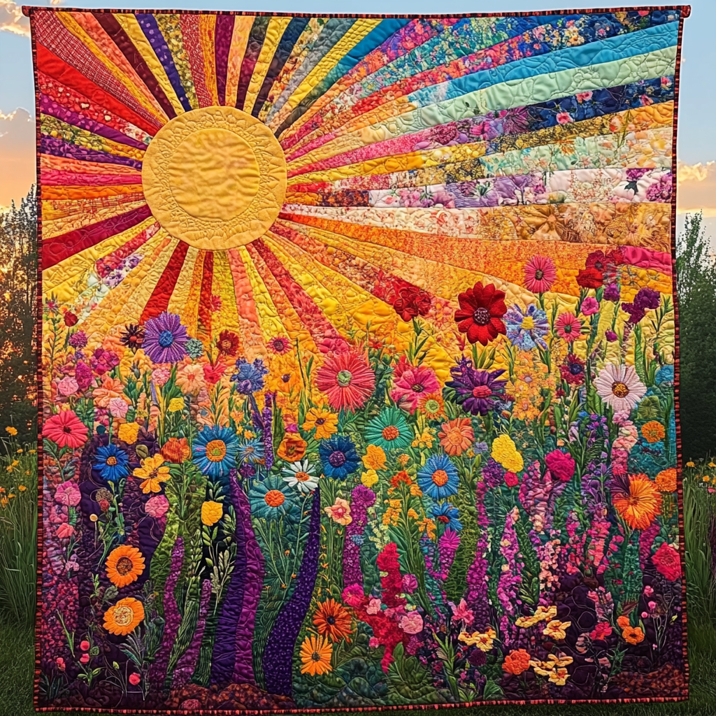 Sunset Serenity Quilted Blanket NCU0DV4438