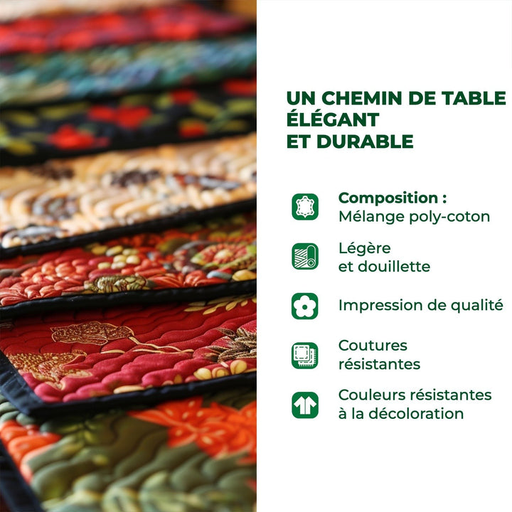 Caractéristiques du chemin de table