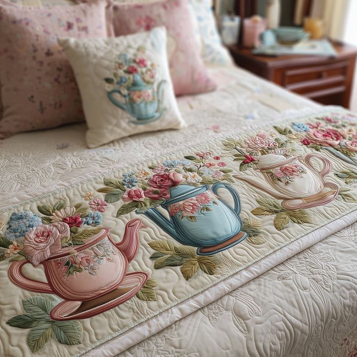 Couverture de Lit Matelassée Tea Blossom