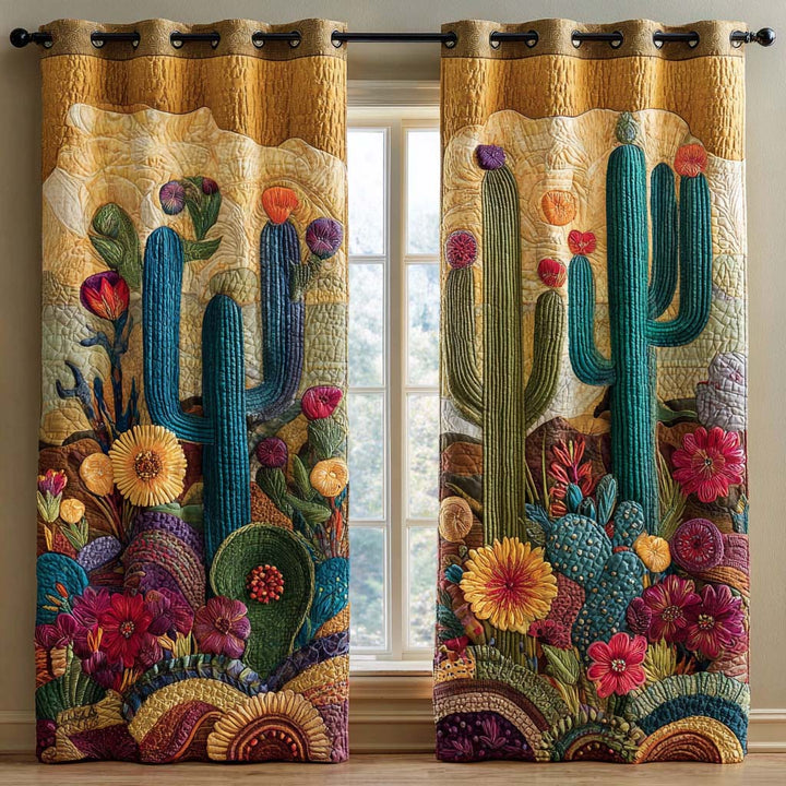 Rideaux Matelassés Cactus Teal NCU0XD2003