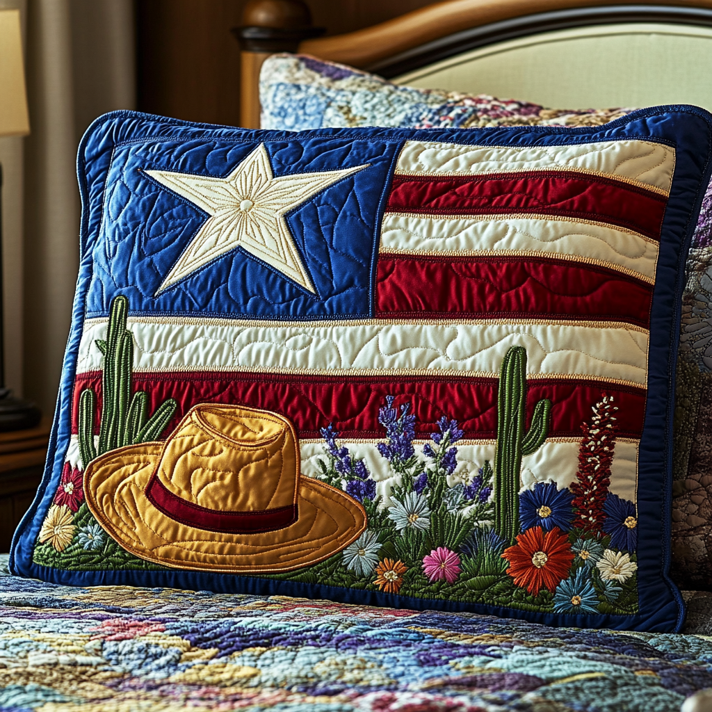 Housse de Coussin Matelassé Texas Heart NCU0DV5205
