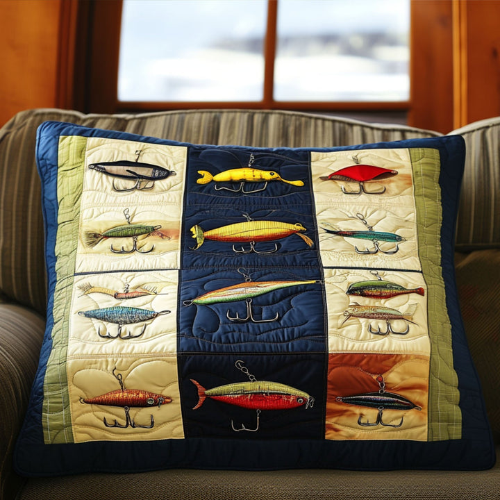 Housse de Coussin Matelassée Aventure de Pêche NCU0PT6163