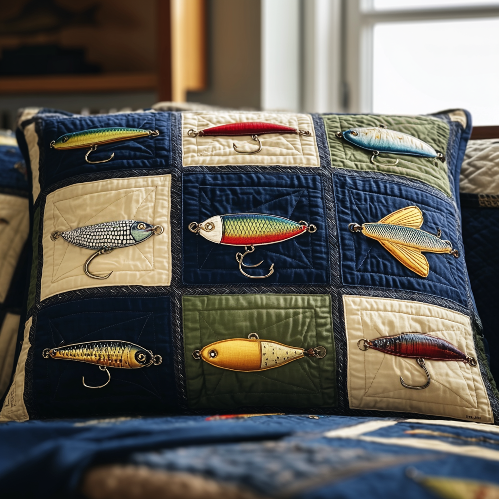 La Taie d'oreiller en Patchwork Fish Lodge NCU0PT9594
