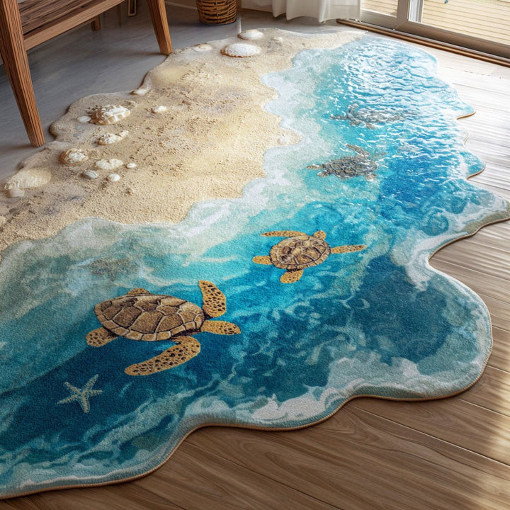 Tapis de zone en forme personnalisée Tides of Serenity NCU0DV9641