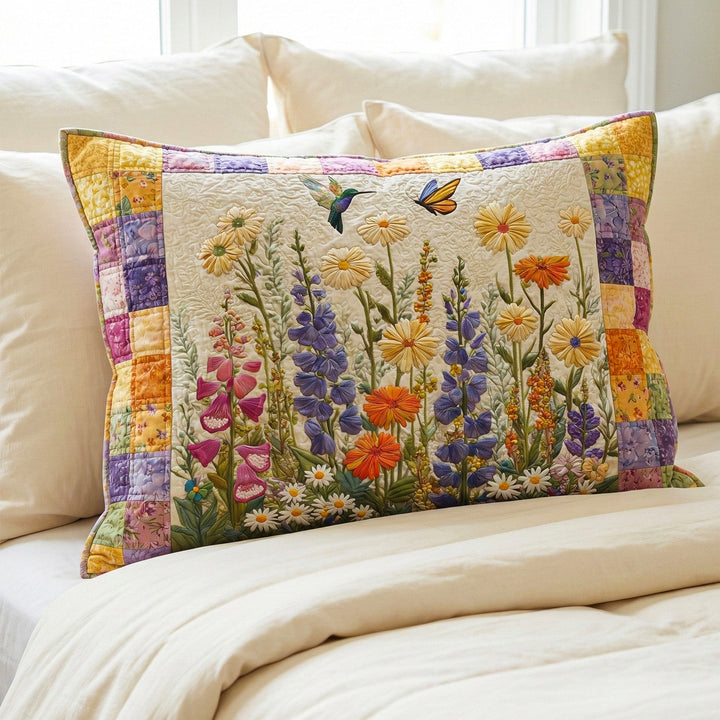Housse de Coussin Matelassée Charme Floral Intemporel NCU0NT12230