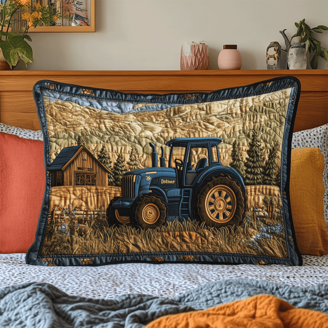Housse de Coussin Matelassée Aventure Tracteur NCU0DV4787