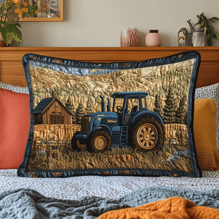 Housse de Coussin Matelassée Aventure Tracteur NCU0DV4787
