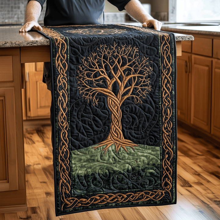 Nappe Quiltée Élégante Arbre de Vie NCU0TH1741