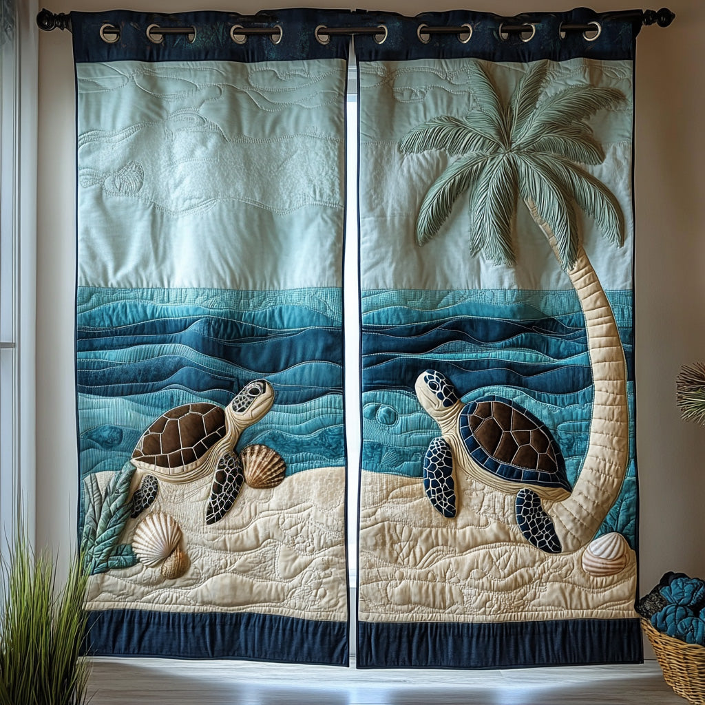 Rideaux Matelassés en Coquillage Tropical NCU0NT10983