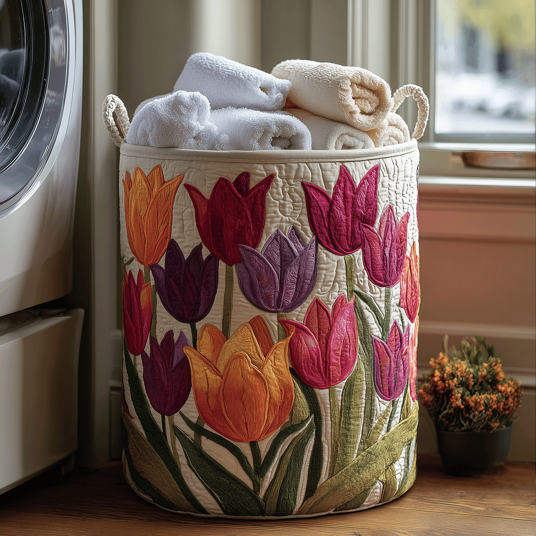 Panier à Linge Matelassé Tulip Joy NCU0TH2905