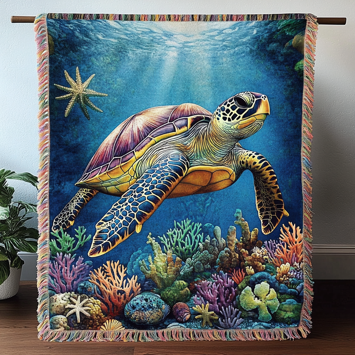 Couverture Tissée Tortue Tranquillité NCU0DV3794