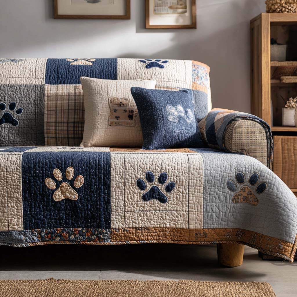 Housse de canapé matelassée Velvet Paws