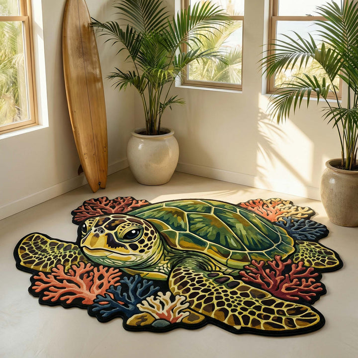 Tapis en forme de tortue vibrante sur mesure NCU0HH1976