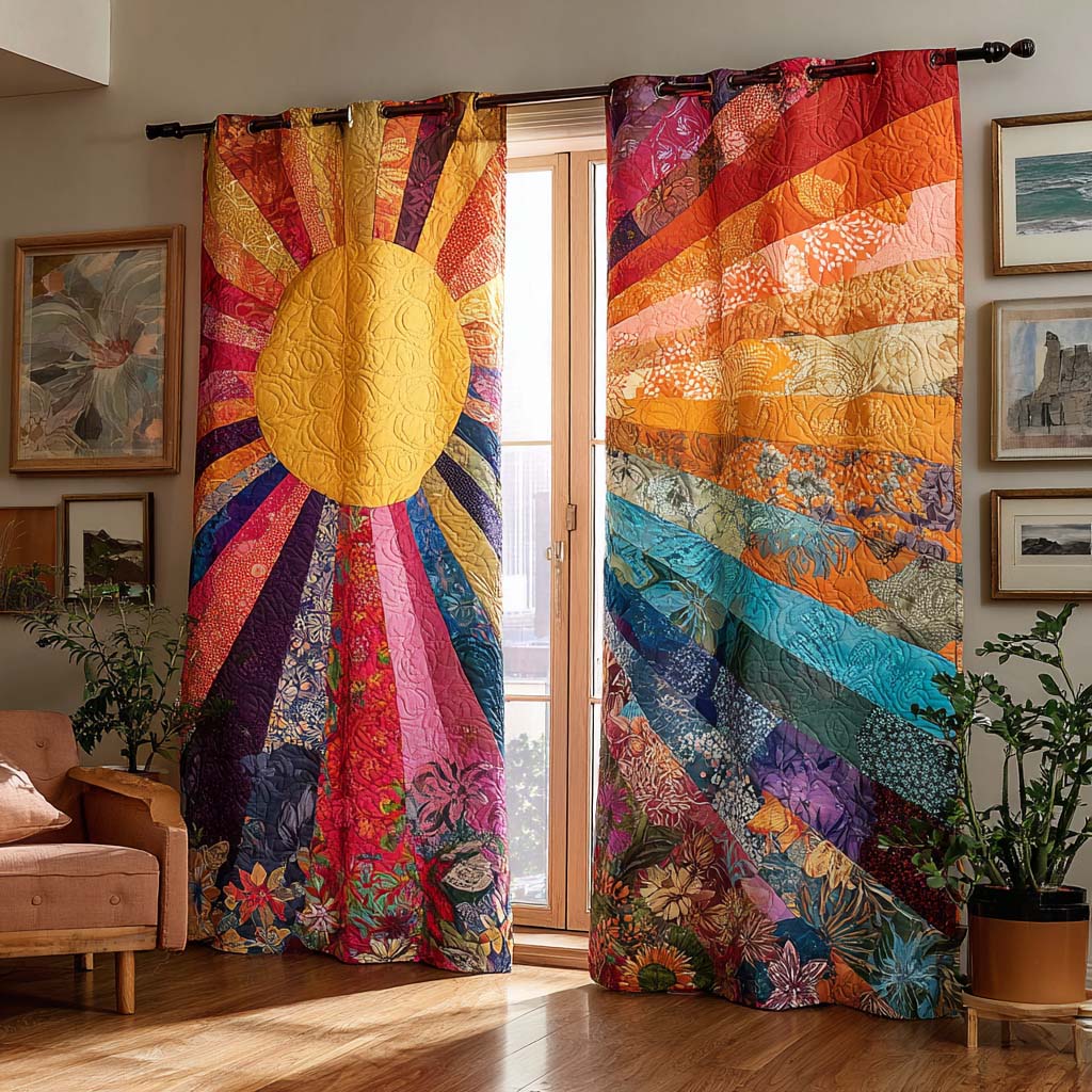 Rideaux Matelassés Rayons de Canyon Chauds NCU0XD2053