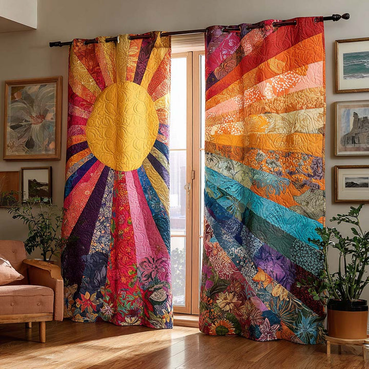 Rideaux Matelassés Rayons de Canyon Chauds NCU0XD2053