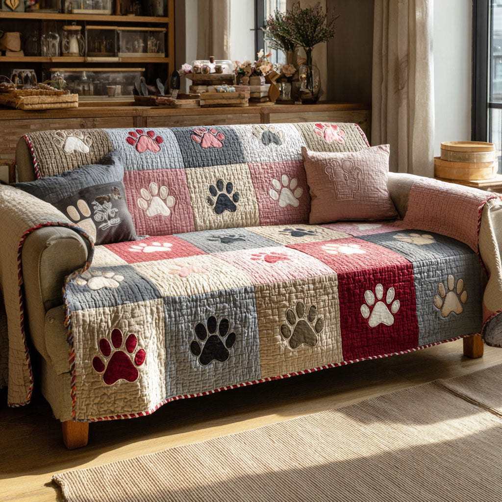 Housse de canapé matelassée Warmhearted Paws