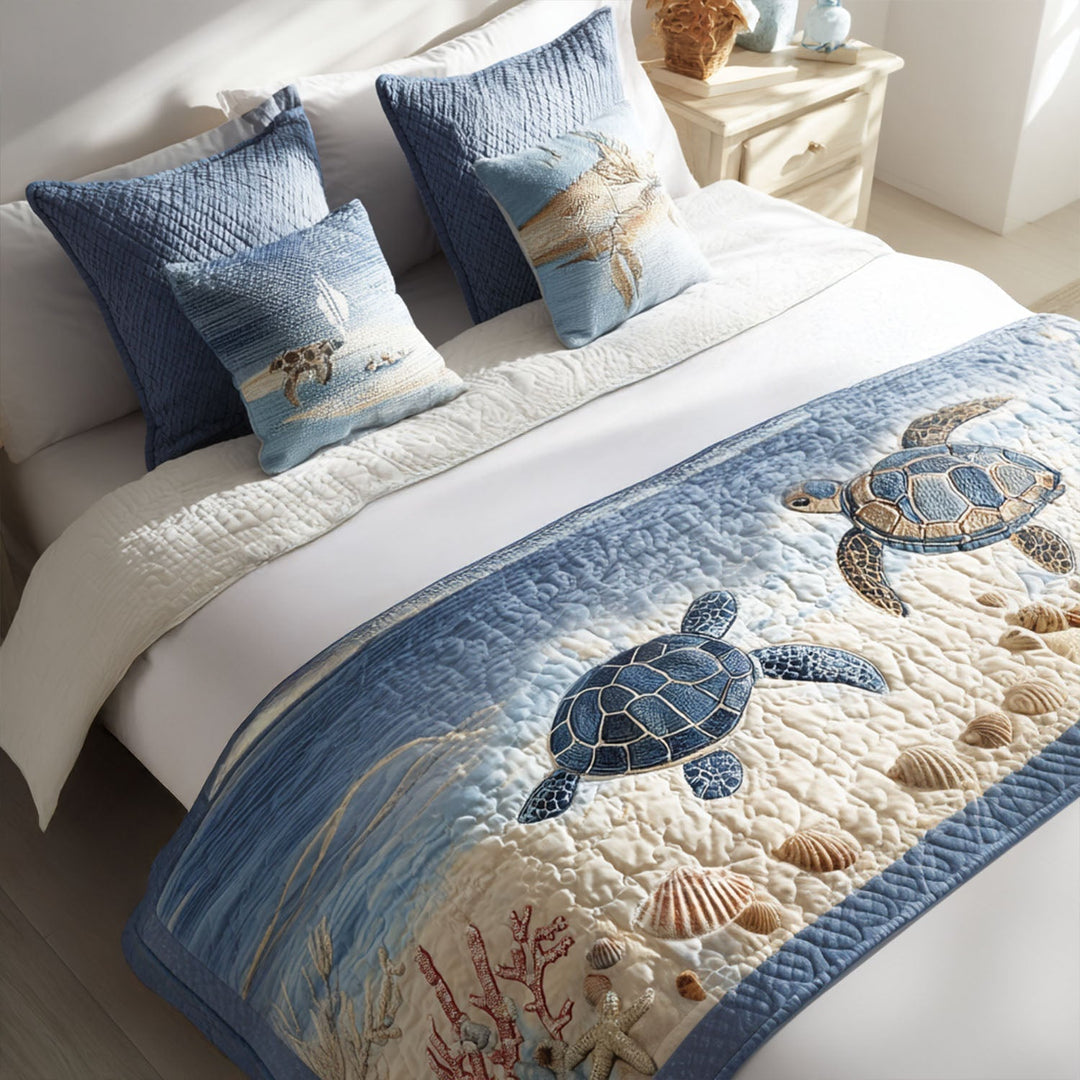 Couverture de Lit Matelassée Tortue