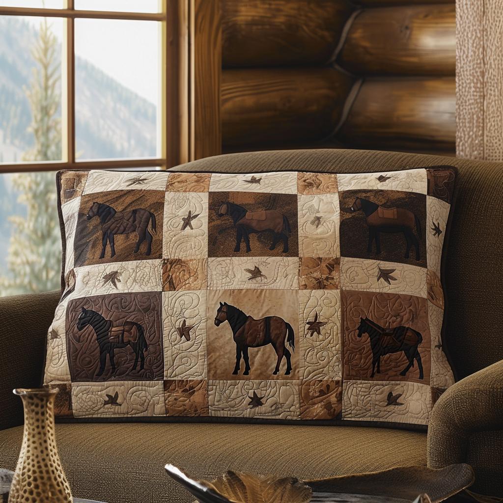 Housse de Coussin Matelassée Wild Mustang NCU0DV7264