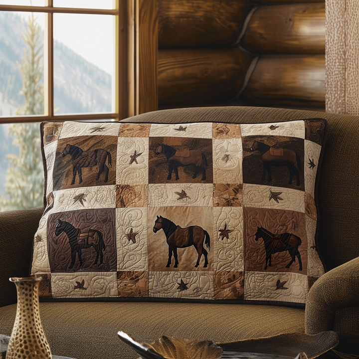 Housse de Coussin Matelassée Wild Mustang NCU0DV7264