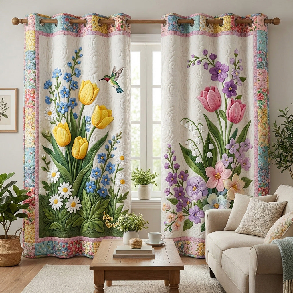 Rideaux Matelassés Prairie de Fleurs Sauvages NCU0TV1761