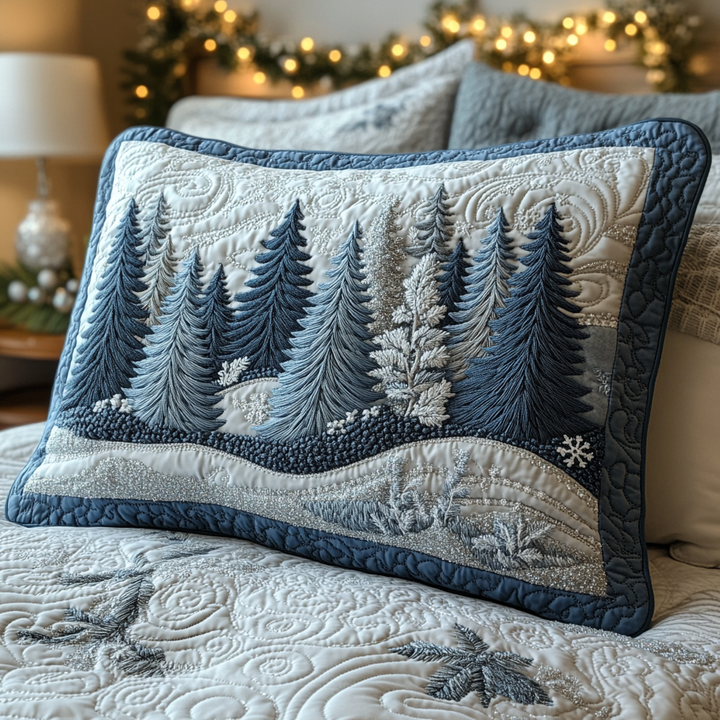 Housse de Coussin Matelassée Forêt d'Hiver NCU0DV8141