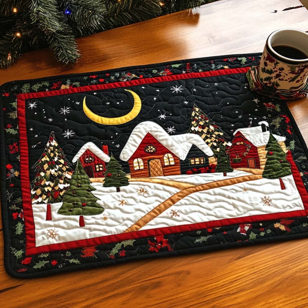 Nappe Quiltée Village Hiver Merveilleux NCU0NT830