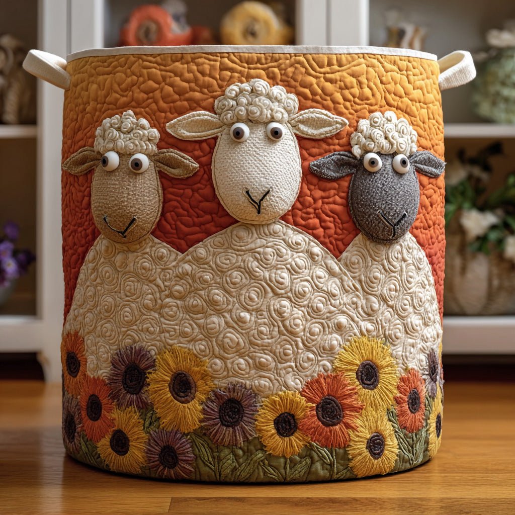 Panier à linge matelassé en forme de mouton NCU0QN029