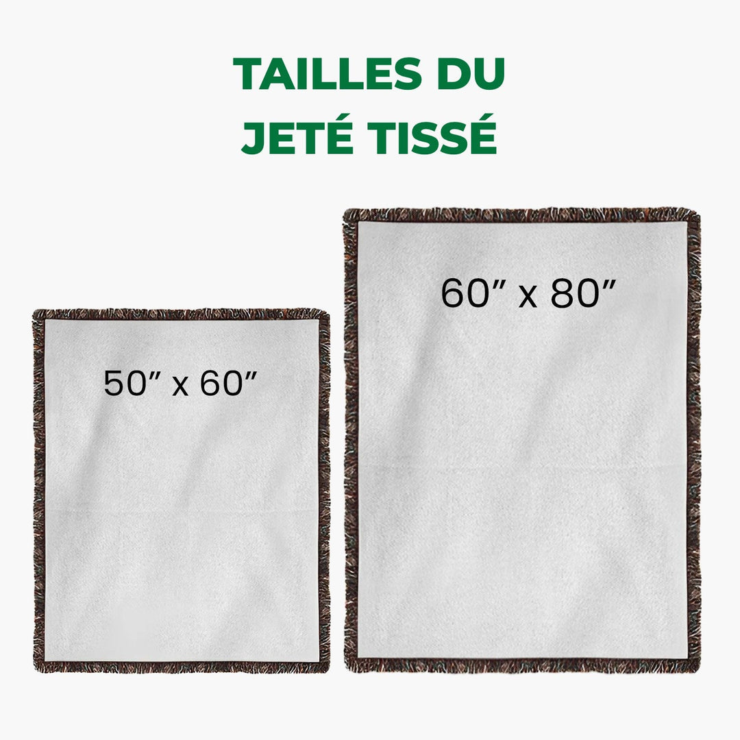 Couverture en Tissu Tissée Safari Éléphant