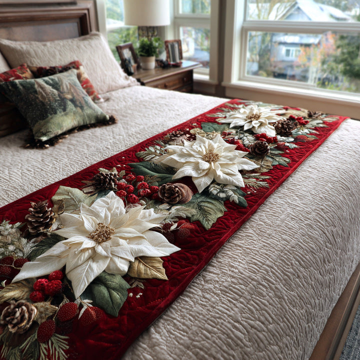 Couverture de lit matelassée Yuletide Bloom