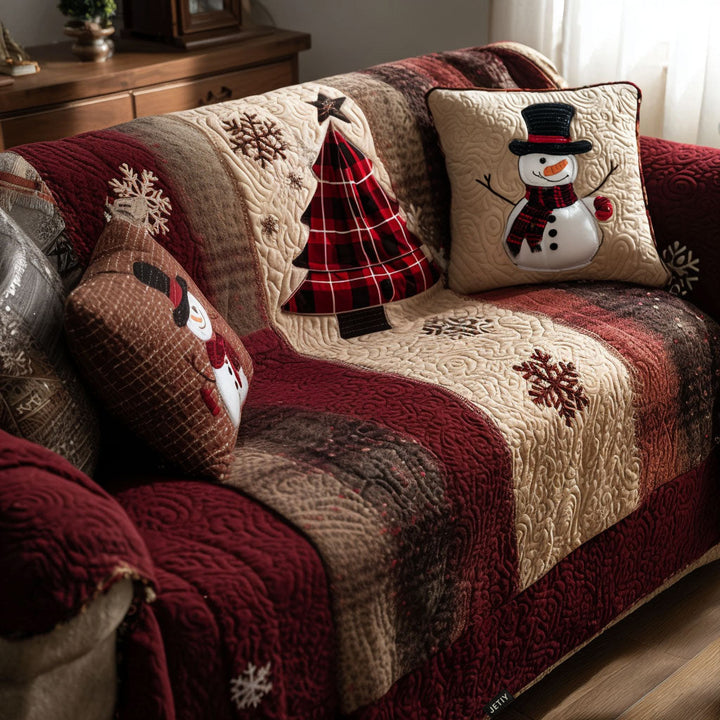 Housse de canapé matelassée Yuletide Bloom