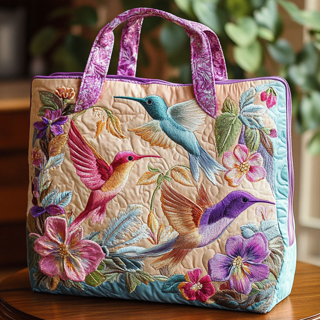 Sac fourre-tout matelassé Hummingbird Flower CW2209027CL