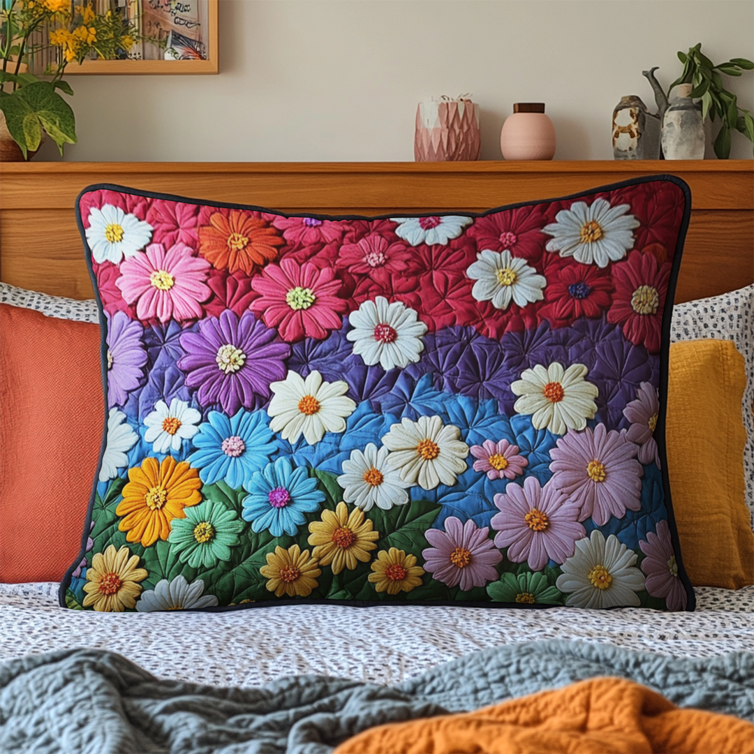 Housse de Coussin Matelassée Flower Bliss NCU0VH5858