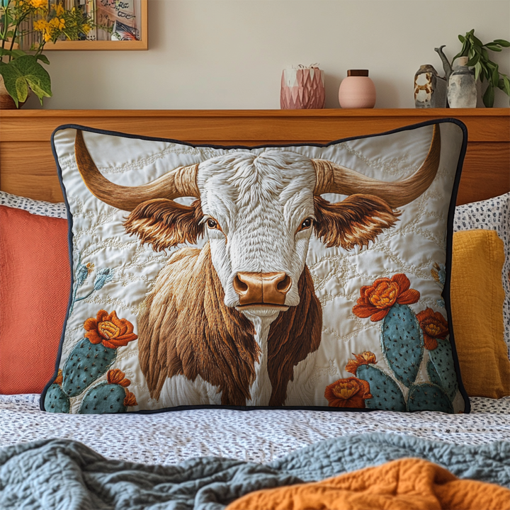 Taie d'oreiller matelassée Texas Longhorn NCU0VH5859