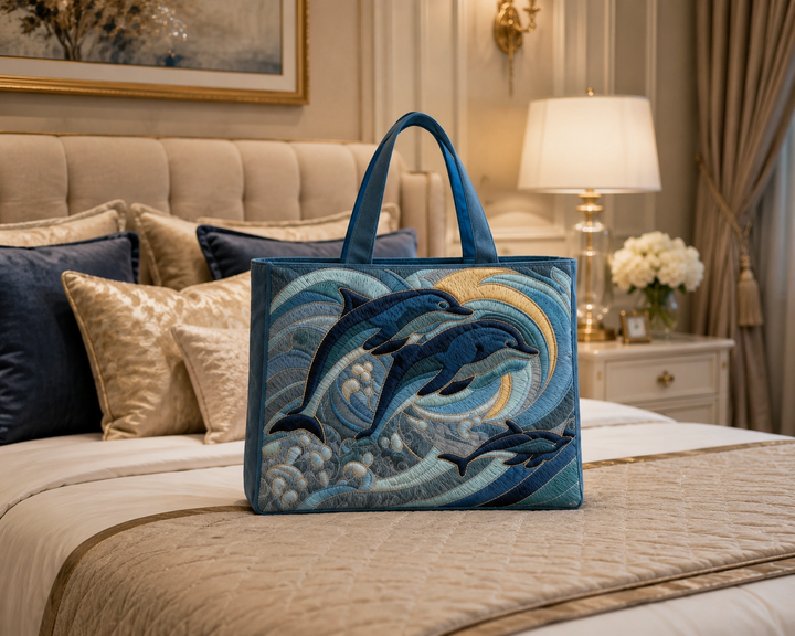 Sac fourre-tout matelassé - Dauphin de l'océan