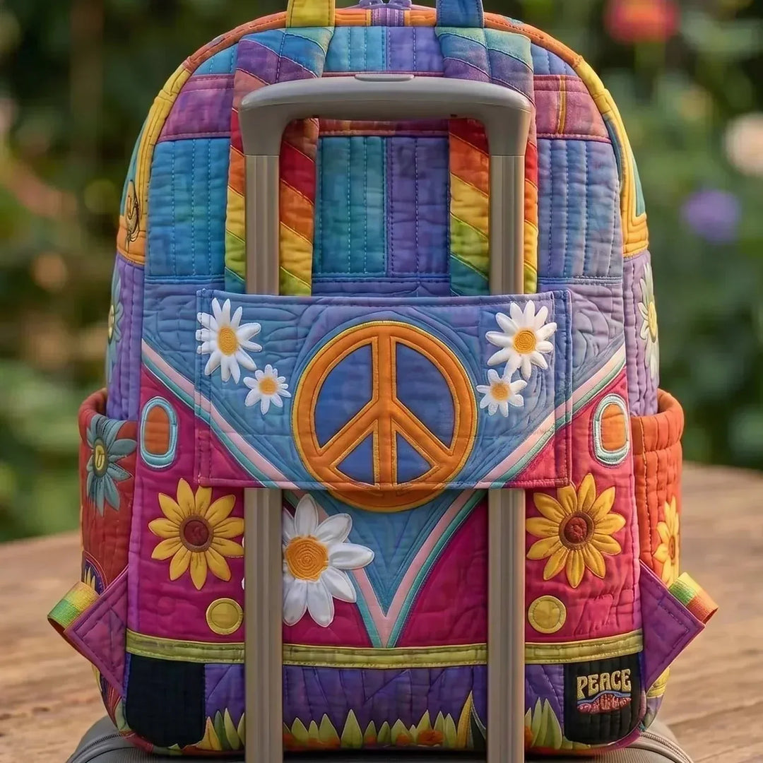 Sac à dos matelassé Hippie Bus Coloré