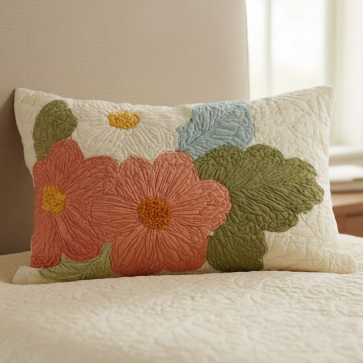 Housse de Coussin Matelassée Retro Daisy Patchwork NCU0VL3058