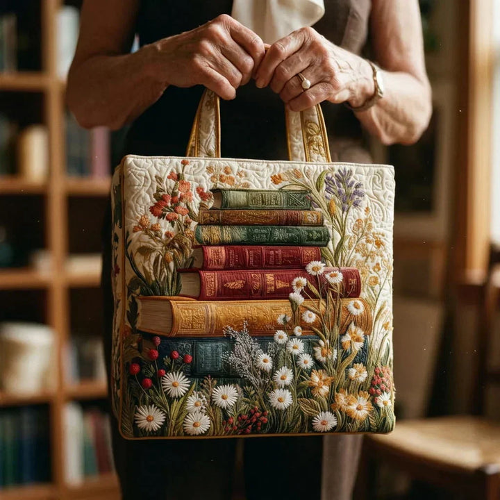 Sac fourre-tout matelassé - Motif floral