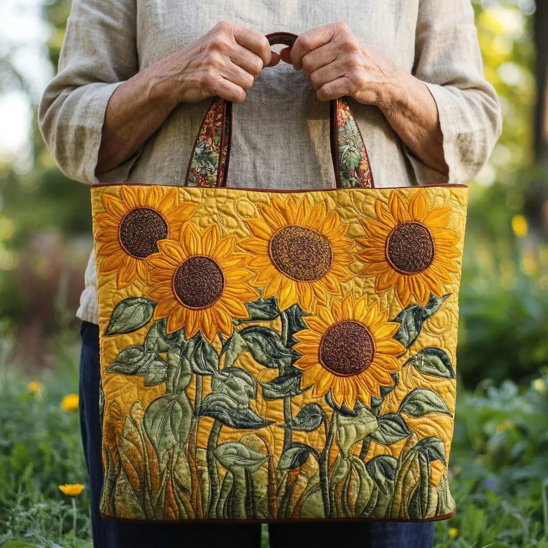 Sac fourre-tout matelassé - Tournesols