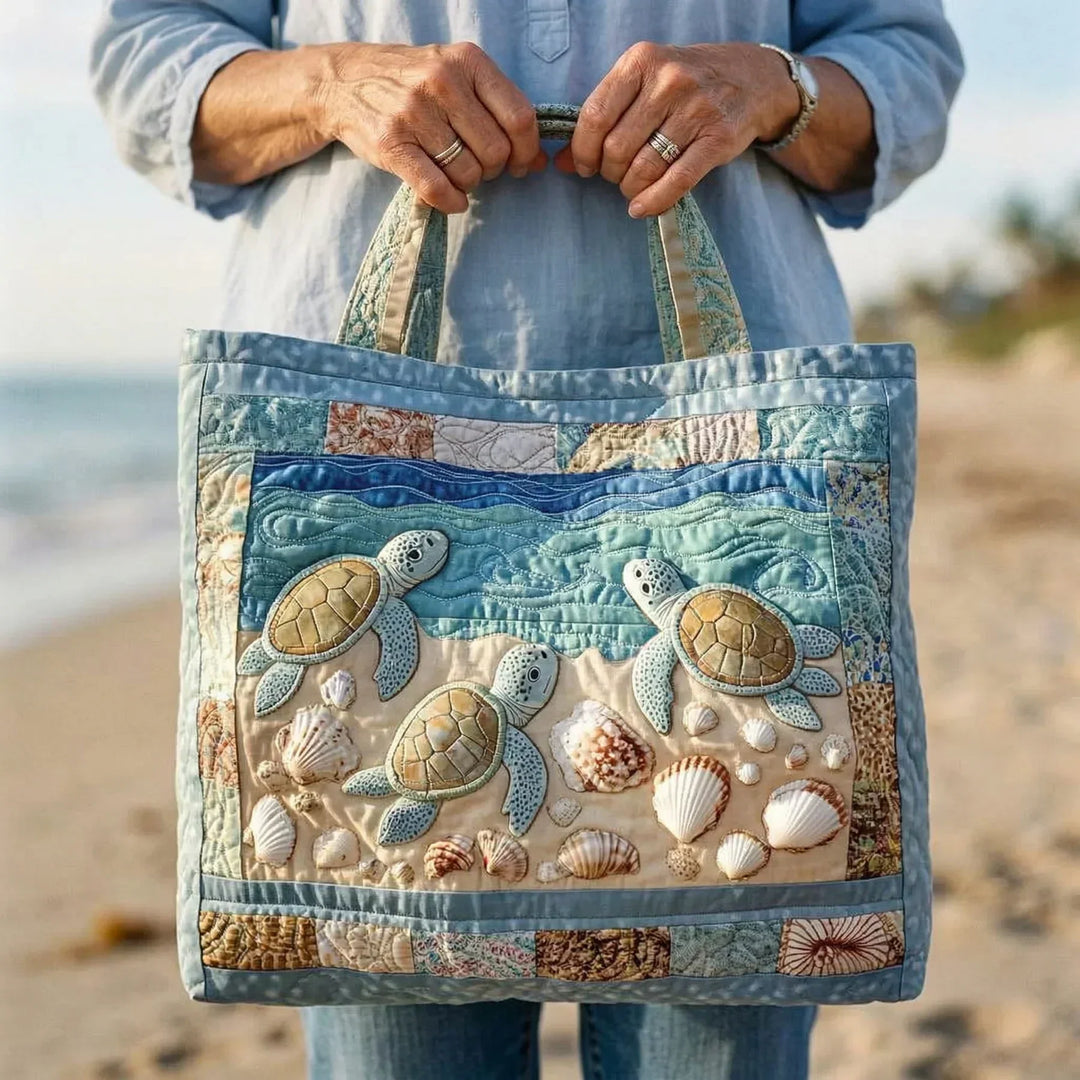 Sac fourre-tout matelassé - Tortues de mer