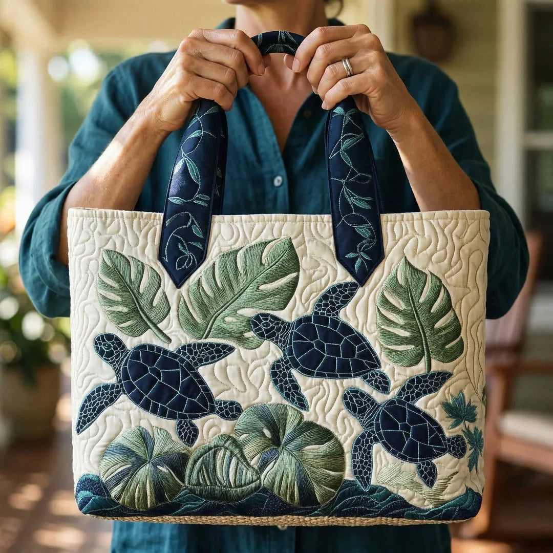 Sac fourre-tout matelassé - Grâce de la tortue de mer