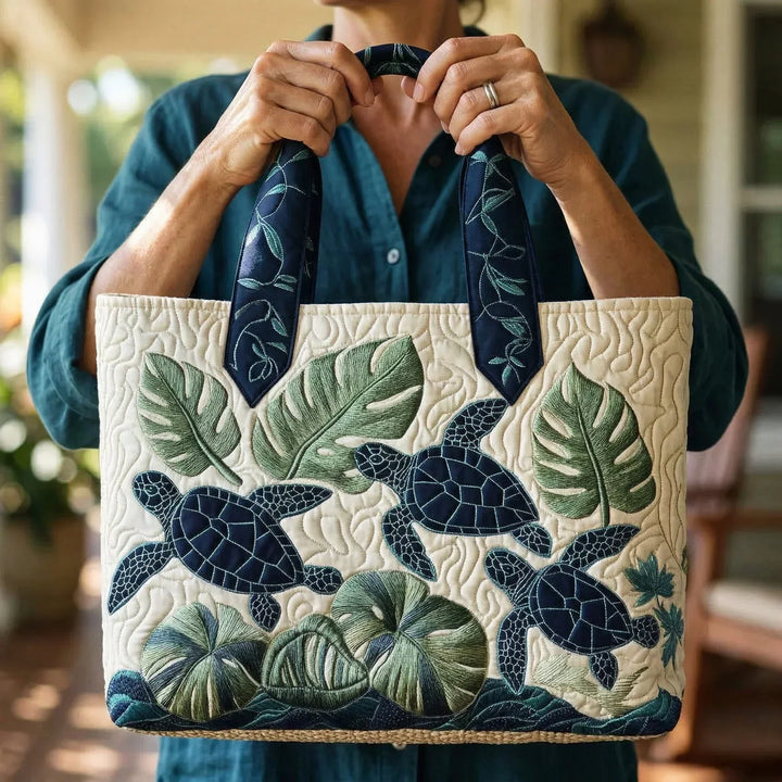 Sac fourre-tout matelassé - Grâce de la tortue de mer