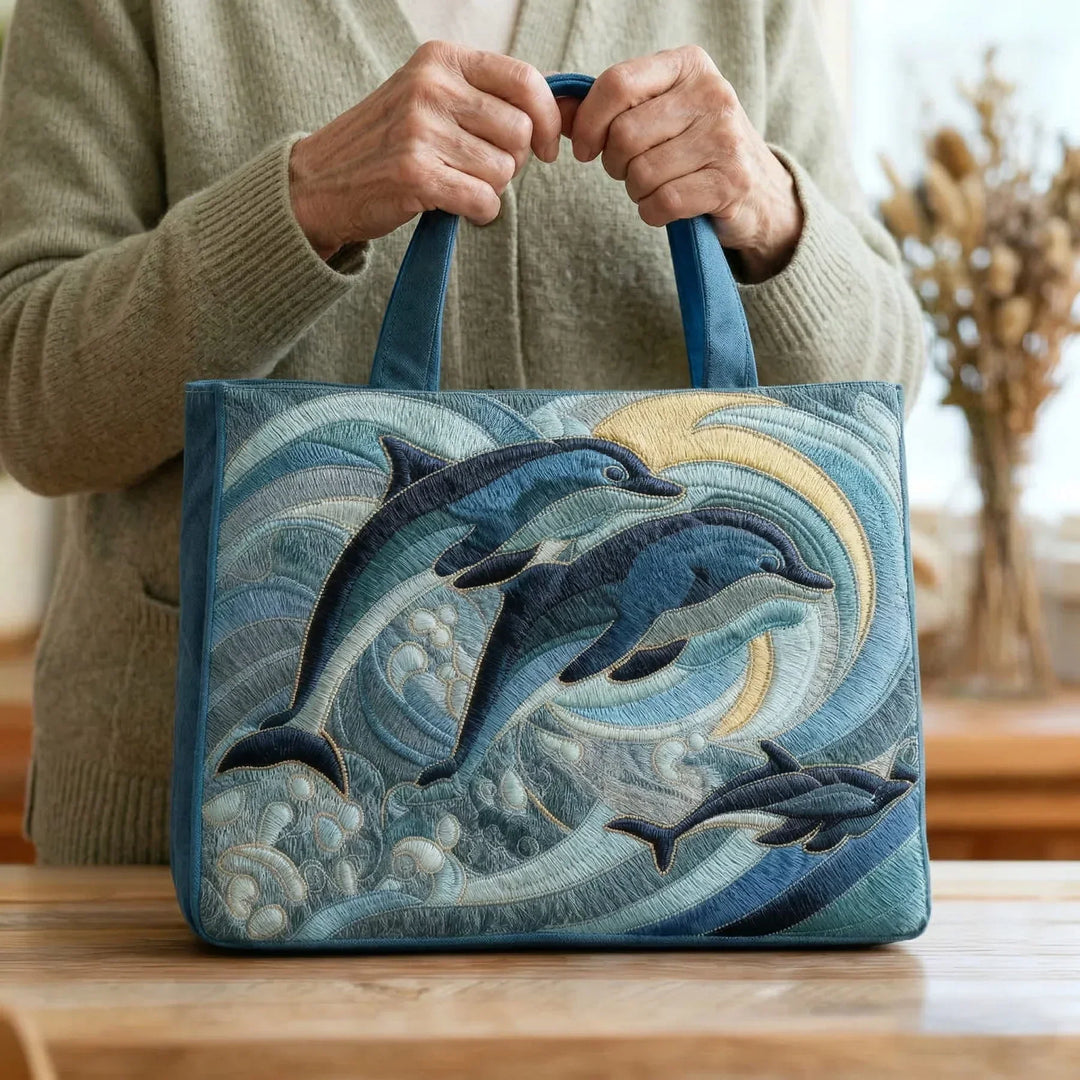 Sac fourre-tout matelassé - Dauphin de l'océan
