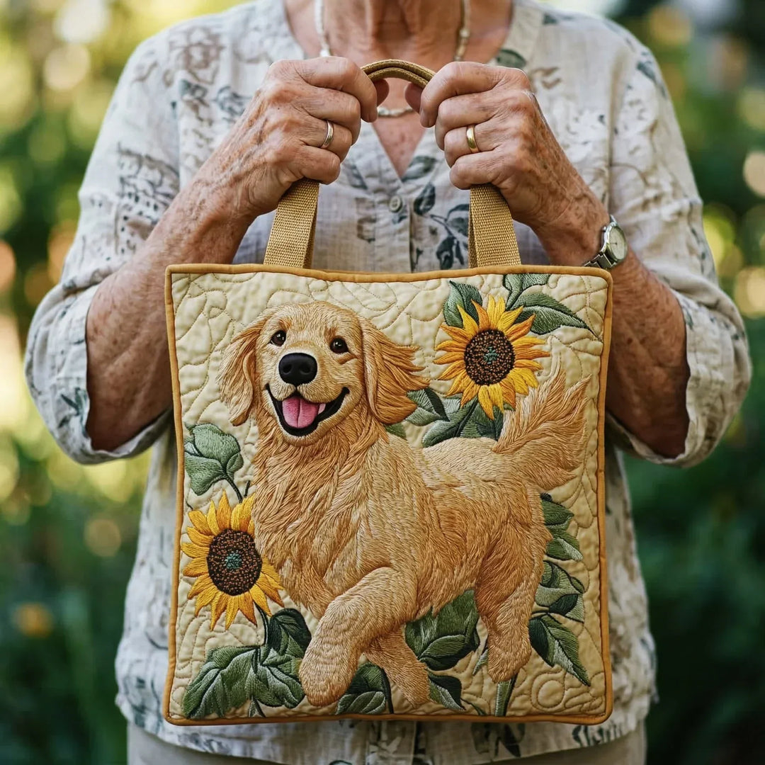 Sac Tote Matelassé - Golden Retriever