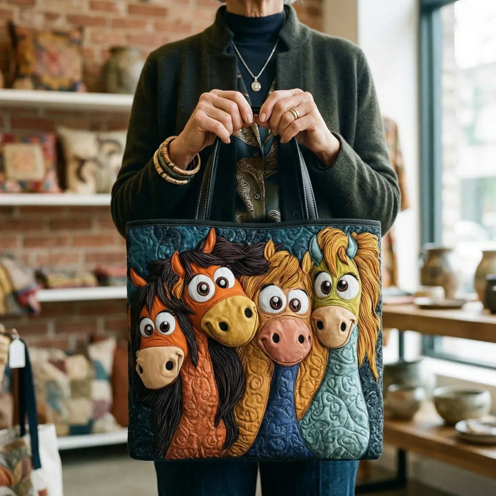 Sac fourre-tout matelassé - Poneys ludiques