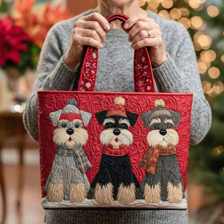 Sac fourre-tout matelassé - Trio de Schnauzers