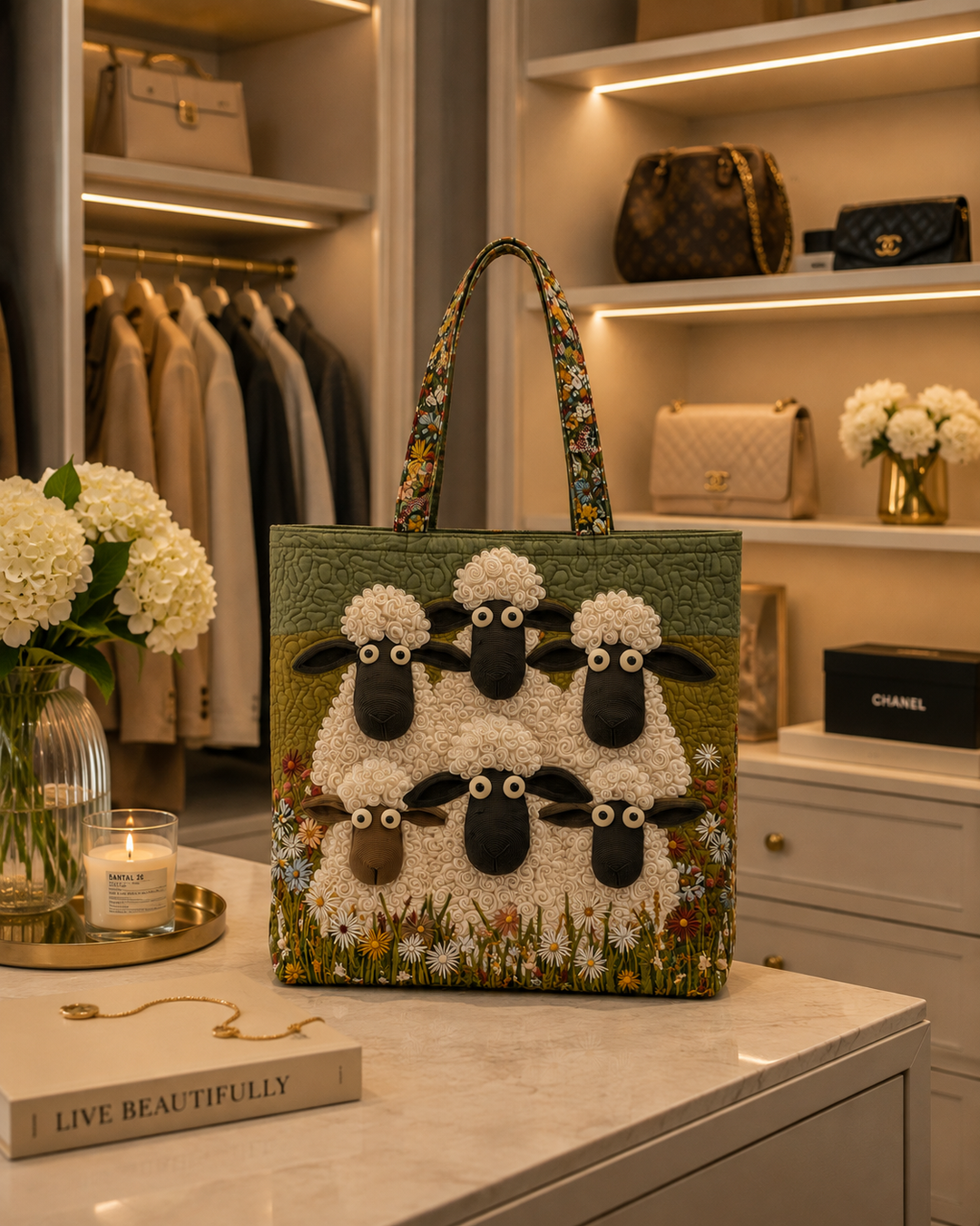 Sac fourre-tout matelassé - Cinq Moutons